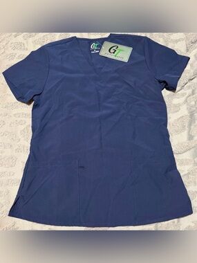 GT Performance Navy Blue Scrub Top Women's Size Medium
